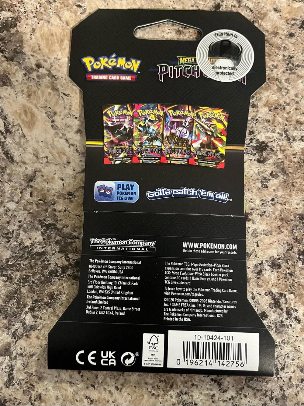 Pokémon Trading Card Game Mega Evolution Pitch Black Booster Pack - Pokémon